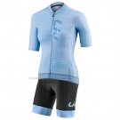 2023 Cycling Jersey Women Liv Light Blue Short Sleeve And bib Short